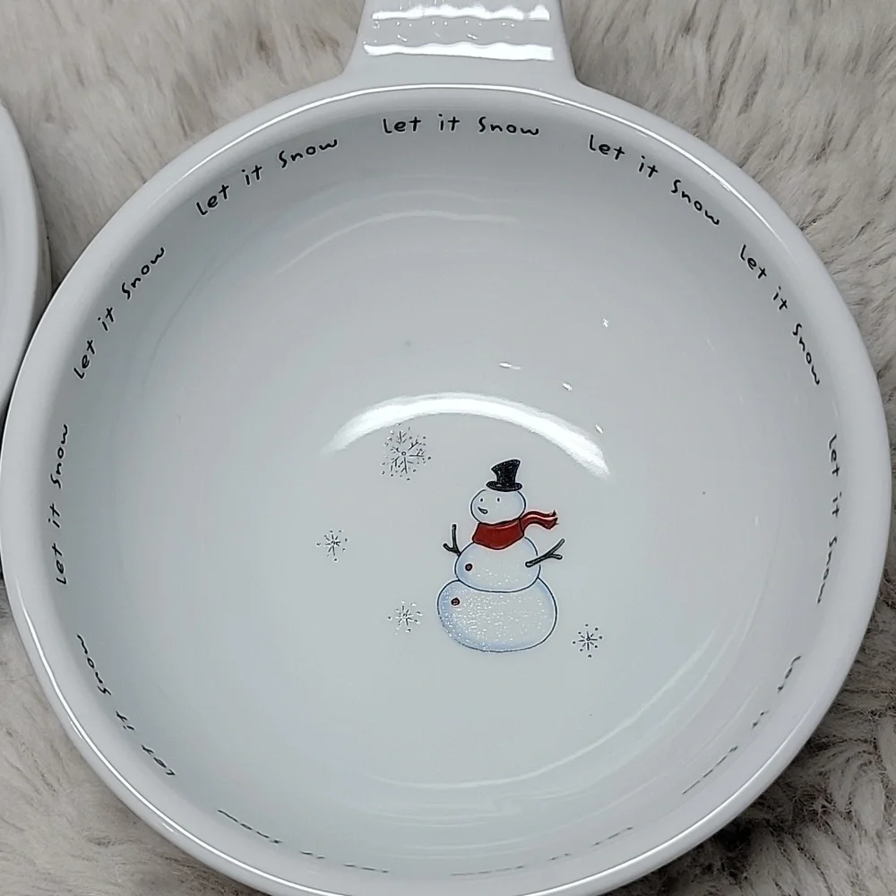 Pottery Barn Holiday Cheer Ornament Shaped Bowls set of 2